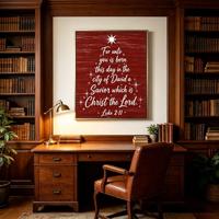 Impression sur toile encadrée « Léon 2:11 » avec cadre en aluminium doré mat, art mural religieux pour la décoration de villas et d'églises