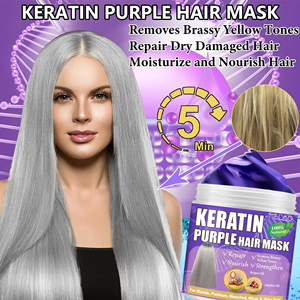 Mascarilla Capilar de Queratina Natural de Marca Privada para Cabello Rubio, Tratamiento Reparador con Aceite de Argán Orgánico, Mascarilla Capilar de Queratina OEM - Product Image 2