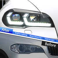 Ensemble de phares LED KGKB pour BMW X5 E70 30i 35i 40i 2007-2013, nouveau style amélioré, double projecteur DRL, double lentille, Plug & Play