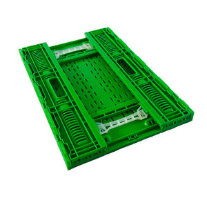Plastic collapsible crate Light-duty plastic folding crate with handle