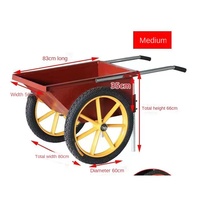 Carro de plataforma de dos ruedas directo de fábrica camión de basura de construcción de cubo de hierro grueso personalizable para carros de mano