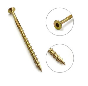 Vis à bois Torx multifonctionnelles Ruspert jaunes zinguées à tête fraisée ovale pour panneaux de particules, système de mesure métrique - Product Image 3