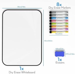 Öğrenciler çocuklar için manyetik beyaz tahta <span class=keywords><strong>Mini</strong></span> çift taraflı silgi kuru silinebilir kurulu - Product Image 2