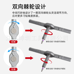 Ratchet <b>Screwdriver</b> <b>Set</b> 24 In 1 Manual Aluminum Alloy Handle Magnetic Tip For Precision Repair And Assembly Tasks - Product Image 1