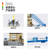 BEBRICKS Serie de Construcción de Edificios Wange 4219 Tower Bridge Londres Inglaterra, Bloques de Construcción de Juguete, Puente de Edificio Famoso