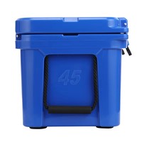 Glacière rotomoulée 45QT avec joint monobloc, couvercle verrouillable et double drain pour la plage et les barbecues