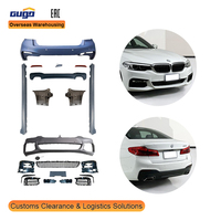 GUGO Pre-LCI M Sport Paket Body Kit Lengkap G30 untuk BMW Seri 5 G30 2018-2020 dengan Bumper Depan Belakang Side Skirt Body Kit