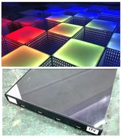 Piste de danse magnétique sans fil portable 3D, scène de fête infinie, éclairage de sol pour mariage, piste de danse lumineuse LED