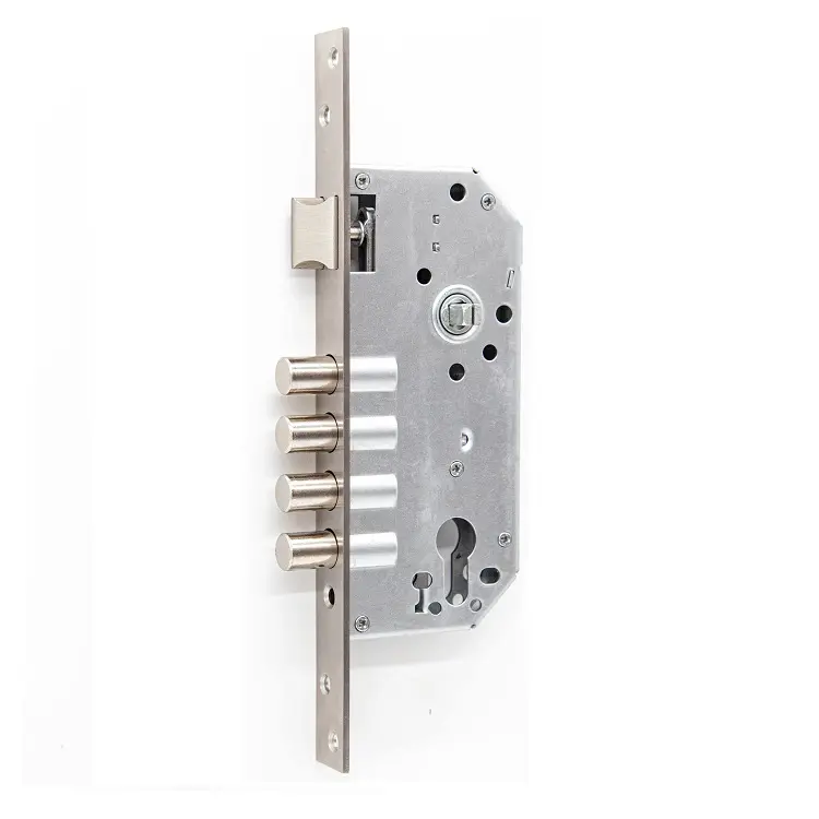 AKADA 50mm 60mm security door lock 4 round bolts heavy duty mortise lock for armor doors and security doors