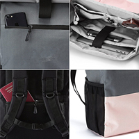 Sac à dos à roulettes pour femme, sac de jour, idéal pour le voyage, à la mode, 18 l