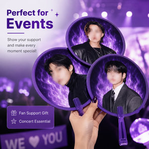 Abanico Redondo Personalizado <span class=keywords><strong>de</strong></span> Bangtan Boys Kpop Idol con Impresión UV <span class=keywords><strong>de</strong></span> Doble Cara, Merchandising <span class=keywords><strong>de</strong></span> Apoyo para Conciertos, Regalos para Fans - Product Image 4