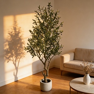 Árbol de <span class=keywords><strong>Olivo</strong></span> Artificial de 220 cm (7 pies) para Decoración de Interiores, Hogar, <span class=keywords><strong>Tienda</strong></span>, Diseño de Interiores, Ceremonias - Product Image 4