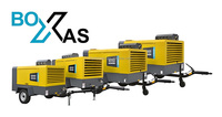 Compresseur d'air à vis mobile portable à moteur diesel Atlas Copco XAHS400 PACE 5-12 bar 410-360cfm 12-10m³/min pour l'exploitation minière, le forage et les explosions