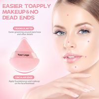 Vente en gros 4 pièces éponge de maquillage en forme de goutte en velours de beauté ensemble mélangeur de maquillage rose noir avec logo personnalisé emballage de poudre cosmétique