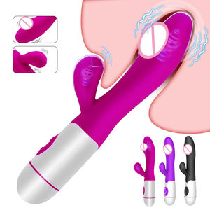 Alla moda G-Spot doppio Shock vibratore in Silicone per adulti giocattolo del sesso con AV Stick per masturbatore femminile - Product Image 2