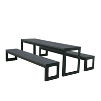 Ensemble de mobilier d'extérieur commercial table de pique-nique de camping en bois restaurant école extérieur parc 4-6 personnes table à manger et chaise