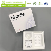 Emballage personnalisé et durable pour produits électroniques, avec insert en pulpe moulé et boîte couleur pour kit de blanchiment dentaire