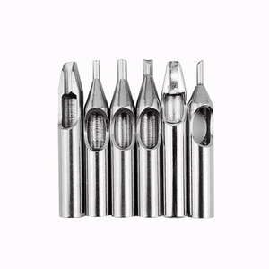 Puntas de Agujas de Tatuaje Cerradas de Acero Inoxidable al por Mayor, Puntas de Boquilla de Tatuaje Reutilizables para Máquina de Tatuar, Uso Profesional, Suministro Profesional - Product Image 1
