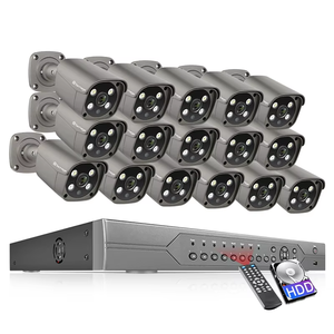Techage H.265 16CH 5MP 8MP PoE Hệ thống camera mặt con người phát hiện âm thanh hai chiều Ngoài trời 4k an ninh phát hiện chuyển động cảnh báo <span class=keywords><strong>email</strong></span> - Product Image 1
