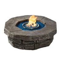 Foyer chauffant extérieur de 42 pouces Magnesia Garden Coffee Fire Table Gas Firepit 50000 BTU