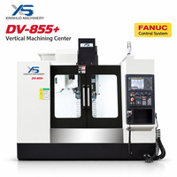 Centre d'usinage vertical CNC 3 axes DV855+ avec commande FANUC, BT40, 10000 tr/min, fraiseuse robuste pour la découpe des métaux