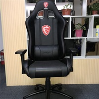 Chaise de jeu ergonomique avec logo brodé personnalisé en gros, siège confortable, accoudoirs 4D en acier, chaise de jeu PC, chaises de jeu
