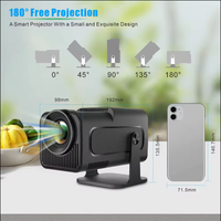 Projecteur domestique HY320 Full HD 1080P natif, projecteur LED portable rotatif à 180°, mini projecteur de poche avec Android 11 pour cinéma maison