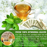 Sachets de thé aux feuilles de Gymnema Sylvestre 120g 60 unités Sans sucre Végétalien