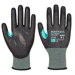 PORTWEST-Gant noir coupé en polyuréthane A660K8RS CS VHR18-GANTS EAN 5036108360864 - Product Image 1