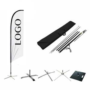 Drapeau publicitaire extérieur en polyester avec logo personnalisé, simple face, pour la promotion de maisons à vendre, kit complet - Product Image 2