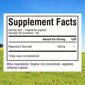120 Cápsulas de Glicinato de Magnesio, Apoyo para la Salud Muscular, Nerviosa y Cardíaca, Glicinato de Magnesio 500mg, Cápsulas de Magnesio Elemental - Product Image 4