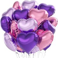 Ballons en Mylar rouge en forme de cœur de 18 pouces pour anniversaire, mariage, baby shower, fête, amour, Saint-Valentin, anniversaire de mariage, décorations pour la maison