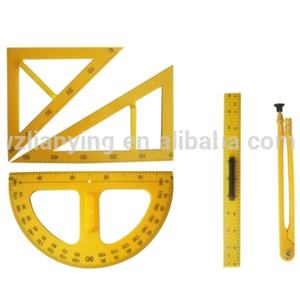 Juego de Regla, Compás y Transportador de Plástico PVC para Estudiantes y Profesores de Geometría - Product Image 6