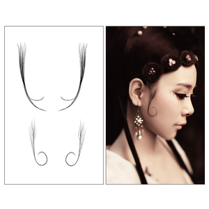 Pegatinas de Tatuajes Temporales Naturales para Rostro y Cabello - Diseños de Cabello de Bebé Sexy, Resistentes al Agua y Ecológicos - Product Image 3