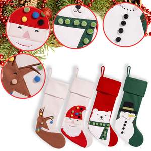 Sac à chaussettes de Noël suspendu 2025, bonhomme de neige, Père Noël, grand sac à bonbons pour la maison, fournitures de cadeaux de Noël - Product Image 6