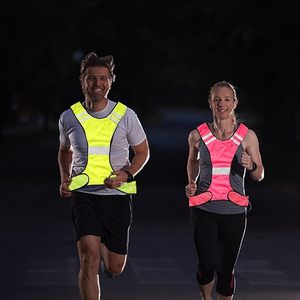 Gilet réfléchissant léger pour la course nocturne, haute visibilité, maille respirante, équipement de sécurité avec poche pour téléphone, pour les sports de plein air - Product Image 4