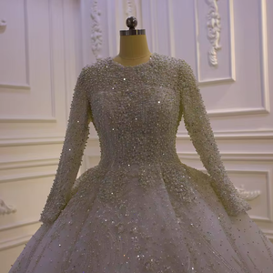 Robe de mariée épaules dénudées NDB11028 avec <span class=keywords><strong>grande</strong></span> traîne, nouvelle collection automne-hiver, élégante et raffinée, style fait main - Product Image 2