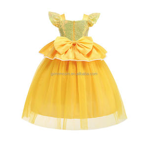 RTS TV & Movie Girls Yellow Beauty and Beast Princess Disfraz para Belle Carnival Disfraces de Halloween para niños Belle Dress Princess - Product Image 3