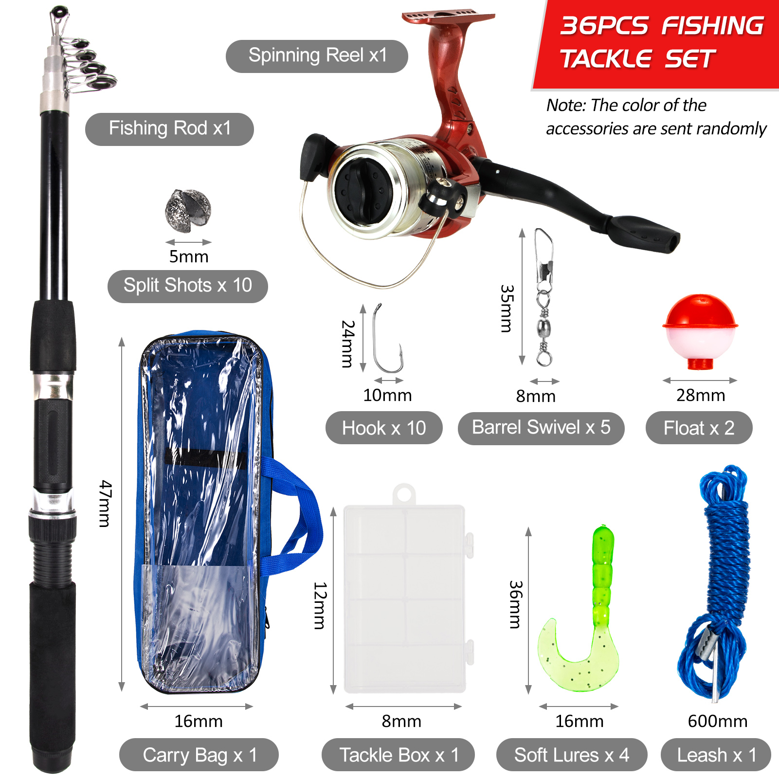 Fly Fishing Pole Collection 3 Piece Collapsible Fiberglass And Cork Rod