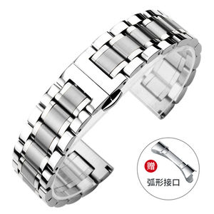 Универсальный стильный ремешок для умных часов из нержавеющей стали для мужчин и женщин, удобный ремешок с застежкой-бабочкой, размер 22 мм, доступный цвет - Product Image 6