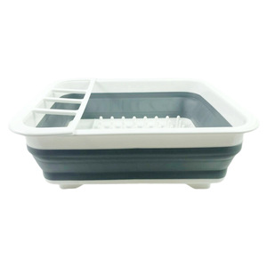 Draining <b>Rack</b> L Size Grey Color Square Shape Dish Drain Storage Box Kitchen Sink Tableware <b>Drying</b> Tray - Product Image 3