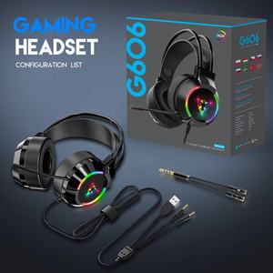 Nouveaux écouteurs filaires supra-auriculaires G606 2025 avec micro pour jeux PC, RGB lumineux, stéréo Hi-Fi, <span class=keywords><strong>haut</strong></span>-parleurs dynamiques, réduction active du bruit - Product Image 6