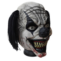 Masque de Clown Effrayant Cyou Factory en Latex Naturel, Tête Chauve, Horreur, Accessoire de Costume d'Halloween
