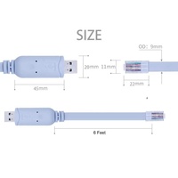 Câble de console USB vers RJ45 Ftdi FT232rl Convertisseur de câble de données Rj45 Câbles de commande de commutateur de type C