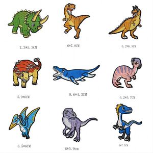 Noda Iron on Embroidered Cute Cartoon Dinosaur Patches for Kids Clothes Bag Decoration - Product Image 2