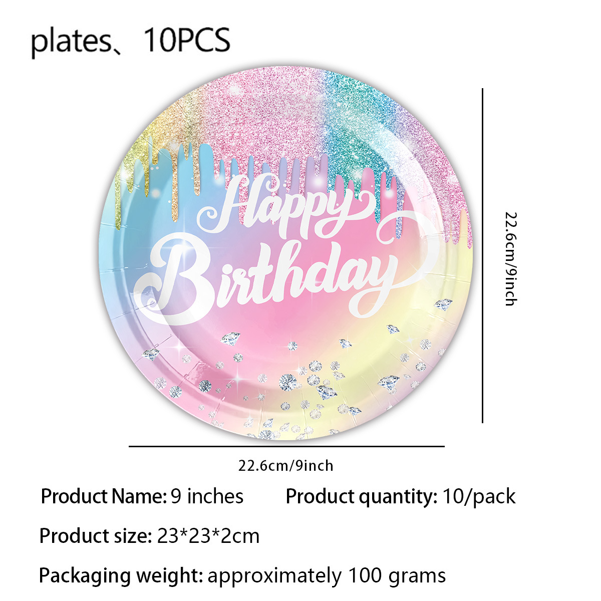 9 inch 10pcs- macaron birthday