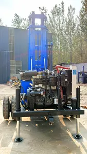 Fabrika doğrudan satış SM300 tekerlekler döner kuyu delme makinesi 78KW dizel hidrolik zemin derin su kuyu sondaj donanımı