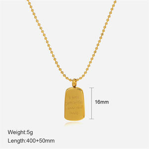 Thép Không Gỉ Đơn Giản Chuỗi Với Mặt Dây Chuyền Dây Chuyền Cho Phụ Nữ Hợp Thời Trang Mùa Hè 18K Phụ Kiện Chống Thấm Nước Trên Cổ Đồ Trang Sức Thời Trang - Product Image 5