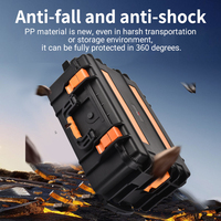 Boîte de protection pour drone avec barre de direction personnalisée, équipement de drone, boîte de transport avec intérieur en mousse façonnée, valise de vol en plastique avec poignée