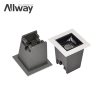 Luminaire encastré LED SMD intérieur avec réflecteur noir en aluminium pour tube laser